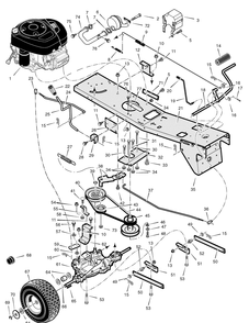Motion Drive Diagram and Parts List for 309006X78A-SW 2007 Briggs and Stratton Lawn Tractor